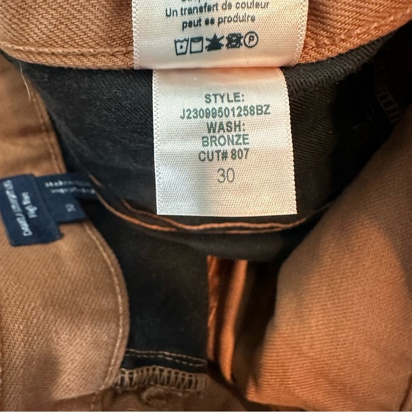 Veronica Beard Jeans Daniela Straight Leg High Rise Jeans in Bronze Women Size30 - Picture 9 of 9